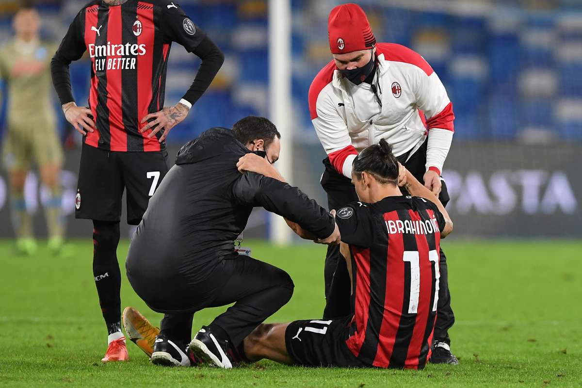 AC Milan soured over Ibrahimovic after star striker leaves Napoli match with muscle injury