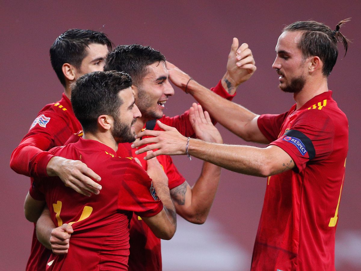Spain crushes Germany 6-0 to reach UEFA Nations League final four