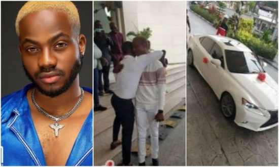 Korede Bello surprises his manager with a brand new car