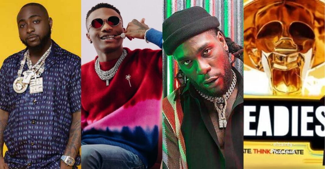 Davido, Wizkid, Burna Boy and Oma Lay Dominates The 14th Headies Award; See Full list of nominees