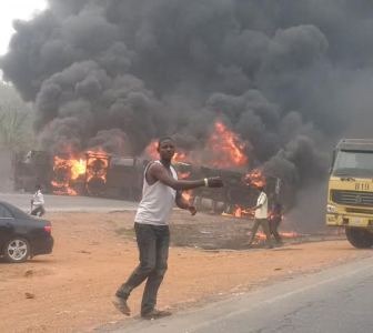 One feared dead, scores of cars burnt as tanker explodes in Ogun