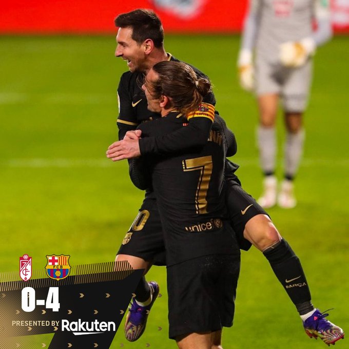 La Liga: Messi, Griezmann score twice as Barca thrash Granada 4-0