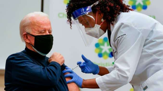Joe Biden to receive second Covid-19 vaccine dose on TV