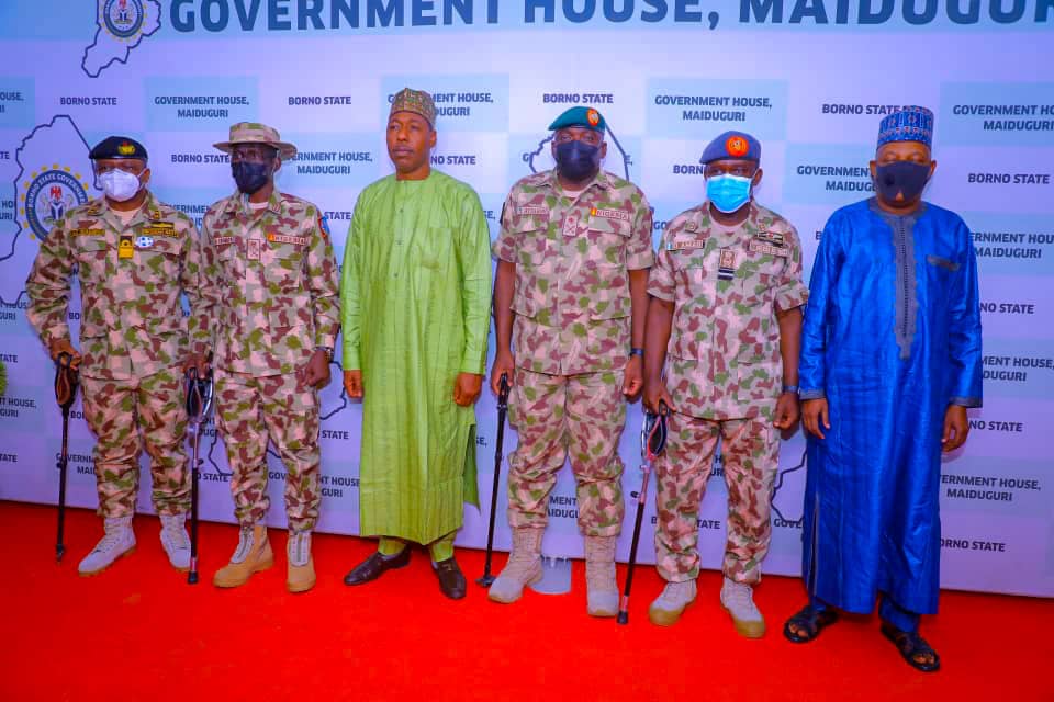 Service Chiefs Visit Borno, Pays Courtesy Call On Governor Babagana Umara Zulum