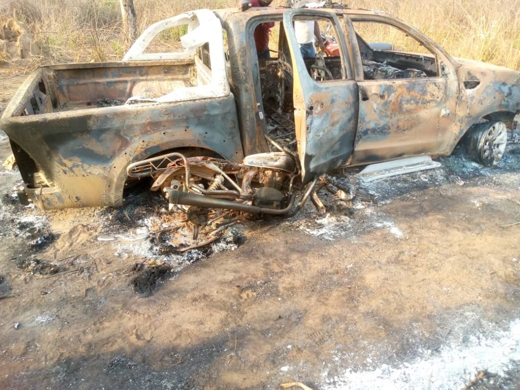 BREAKING: 2 dead as Herdsmen Attack Amotekun, set vehicle ablaze in Ondo