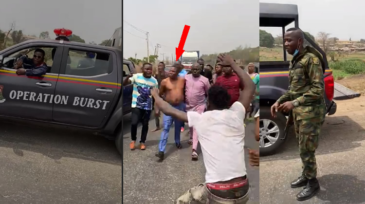 BREAKING:  Chaos along Lagos-Ibadan Expressway as Security Operatives Tries to arrest Sunday Igboho