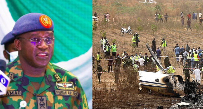 Chief Of Air Staff Orders Investigation of Military Plane Crash In Abuja