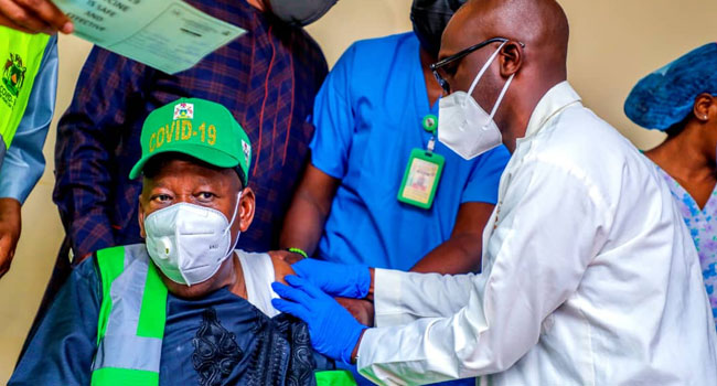 Gov Ganduje receives second jab of COVID-19 vaccine