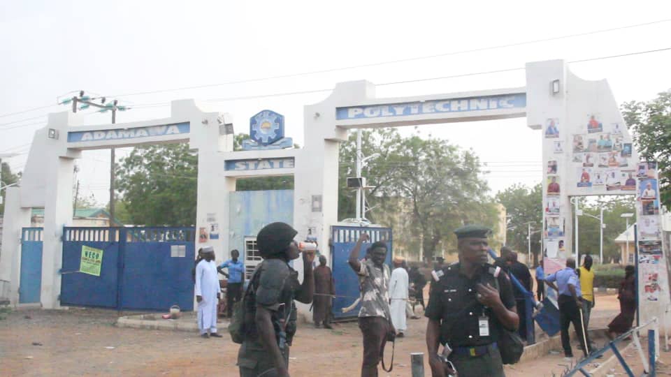 Adamawa State Polytechnic outgoing students destroyed 500 Capacity Hall