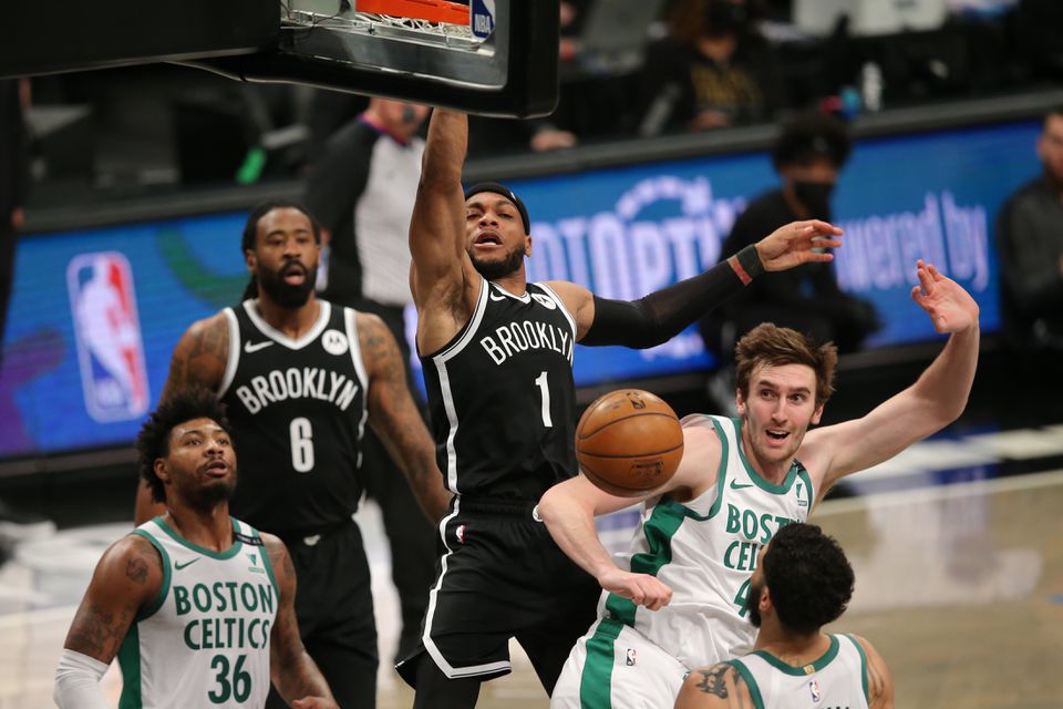 NBA roundup: Nets nip Celtics, claim 1st in East