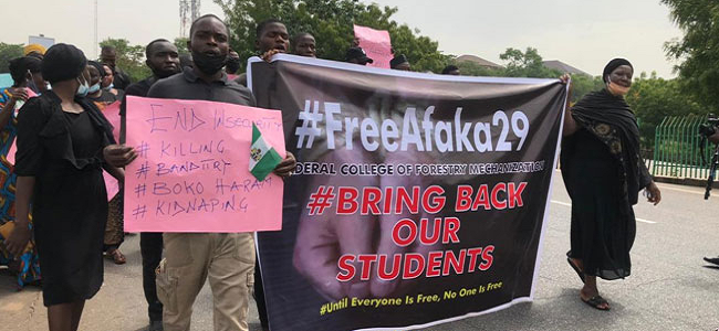 Parents Of Abducted Kaduna Students Protest At National Assembly