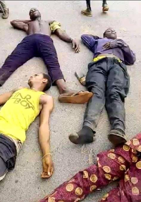 Five suspected kidnappers burnt to death by angry youths in Edo