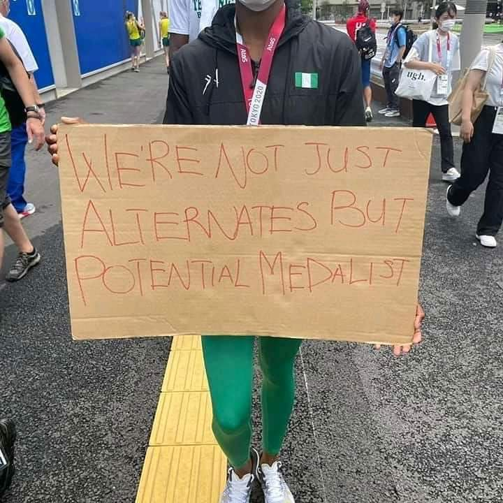 Olympics 2020: Disqualified Nigerian athletes protest in Tokyo