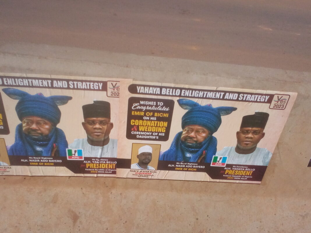 Governor Yahaya Bello’s Posters Flood Bichi Town
