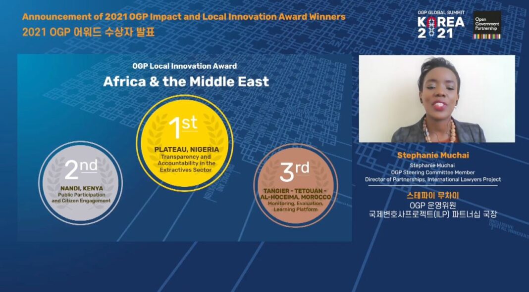 Plateau State Wins Open Government Partnership (OGP) Global Award For Transparency And Accountability