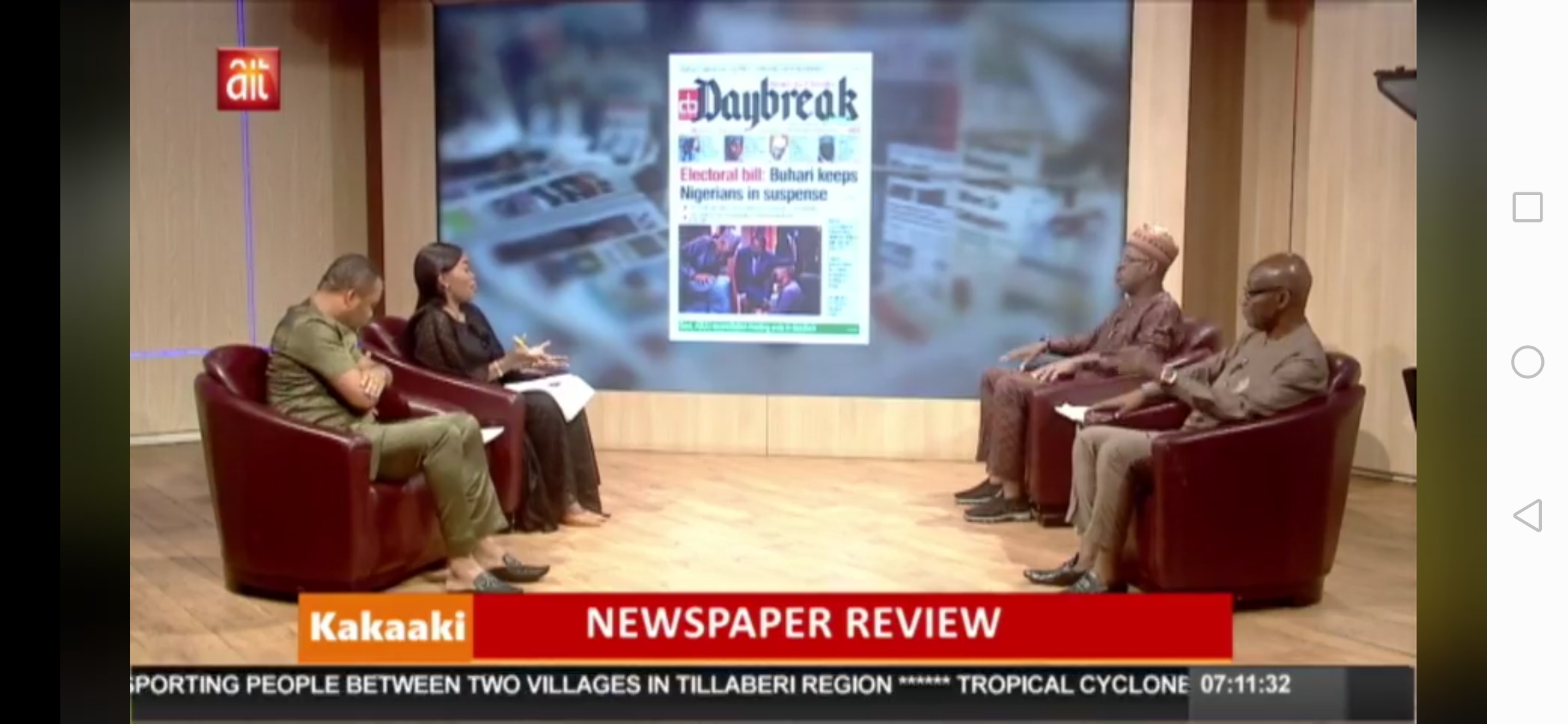 Daybreak newspaper front page on AIT-24-02-2022