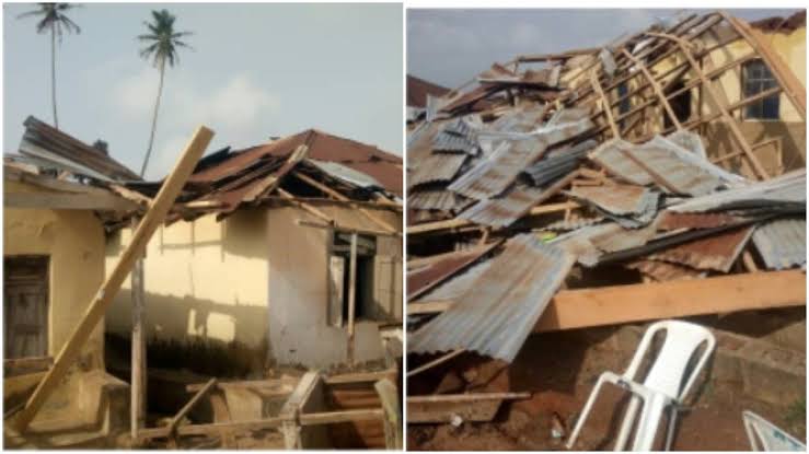Rainstorm destroys buildings in Ondo community