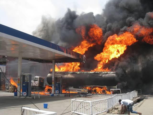 Tanker Explodes In Lagos, Guts Three-Storey Building