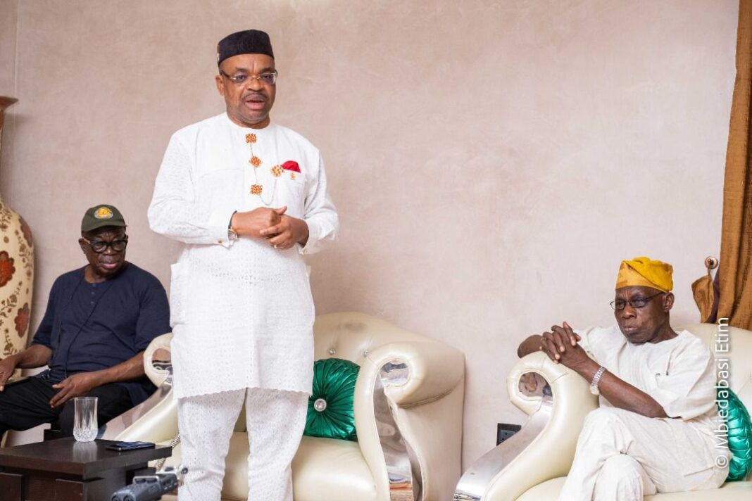 2023: Gov Udom Visits Obasanjo, says he’s ready to Nigeria