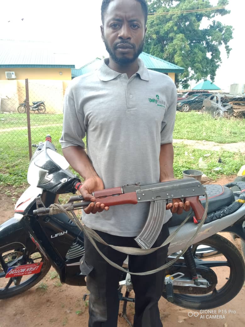 Kaduna Councilor arrested with AK47 rifle loaded with 6 rounds of live ammunition