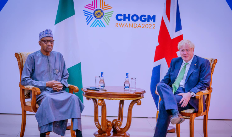 Buhari Meets Boris Johnson, Insists on Respecting Nation’s Maximum Term Limit