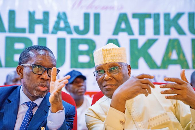 BREAKING: Atiku Finally Announce Okowa As Running Mate