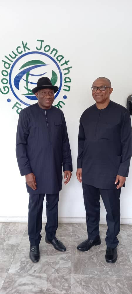 2023: Peter Obi Pay Goodluck Jonathan a Visit