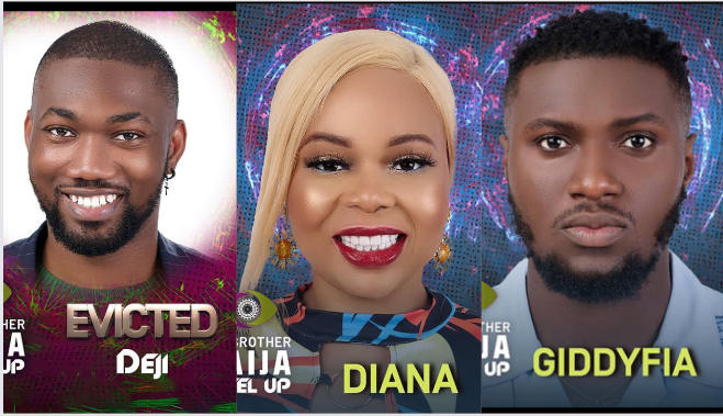 BBNaija S7: Deji, Diana, Giddyfia Leaves Show in Week 7