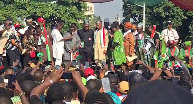 2023: Pa Adebanjo Campaigns For Peter Obi In Ibadan