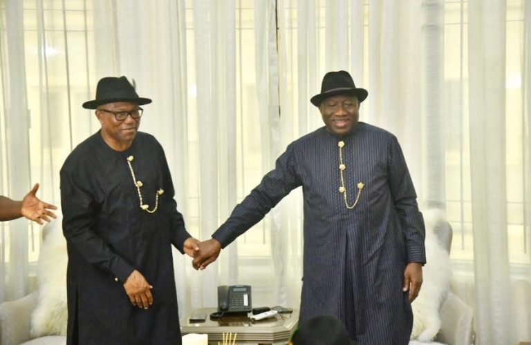 Peter Obi visits Former President Goodluck Jonathan in Bayelsa