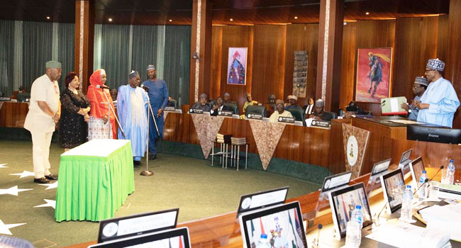 Buhari Swears In Seven ICPC Board Members
