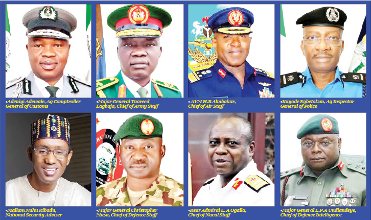 Tinubu Replaces Security Chiefs and Customs Boss with Ribadu, Egbetokun, and Others