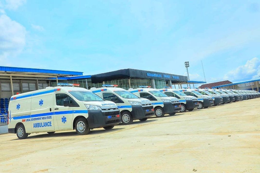 Healthcare: Bello Takes Delivery of 20 Additional Basic Life-Support Ambulances In Kogi