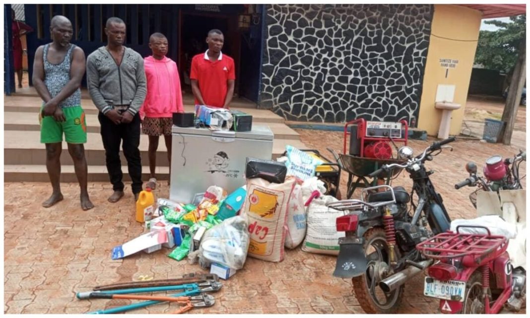 Anambra Police Apprehend Four Burglary Suspects and Recover Stolen Items