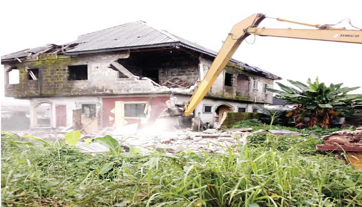 demolition of building