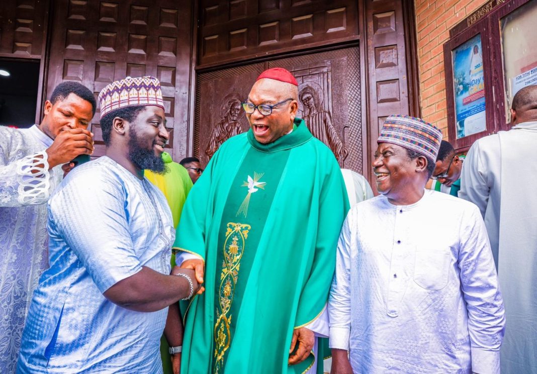 Minister Designate, Labour And Employment, Simon Lalong Recieves Prayers At Catholic Church Of Assumption Asokoro