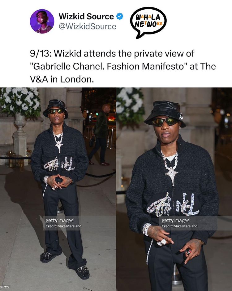 In a glamorous rendezvous in London, the renowned Nigerian superstar, Wizkid, indulged in the world of opulent fashion culture