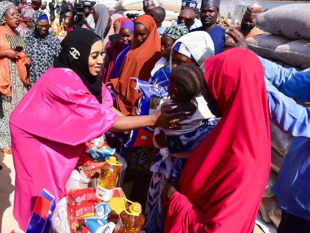 Edu distributes food items to Chibok girls, families at Bulumkutu Rehab camp