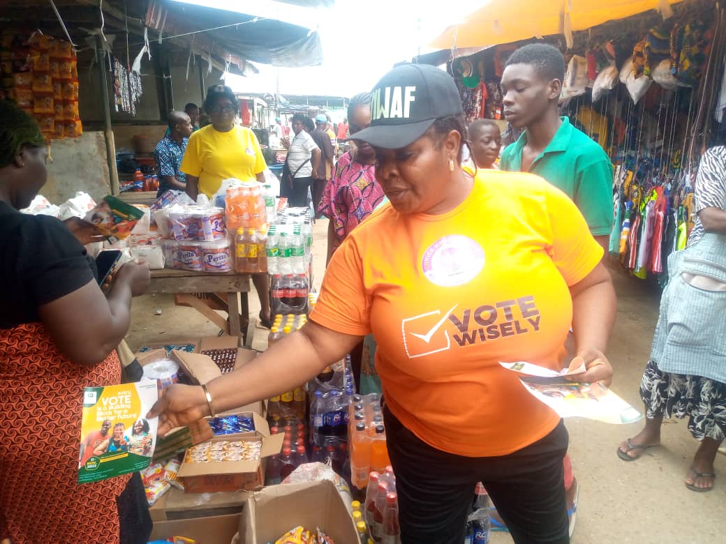 ENWAF takes Voter Education to Sabageria markets, Opokuma clan