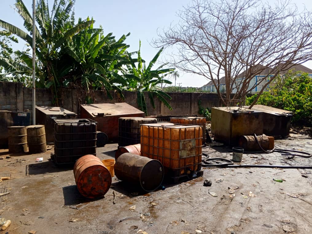 Breaking: FCTA discovers illegal oil refining hideout in Abuja