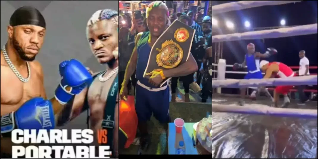 Portable Emerges Victorious Over Charles Okocha in Celebrity Boxing Match