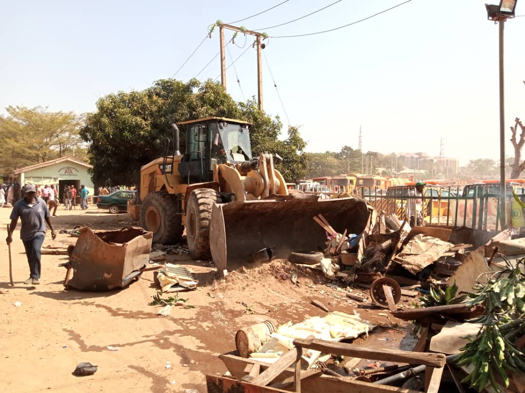 DRTS clears shops, eateries, illegal structures in Taxi Ranks in Abuja