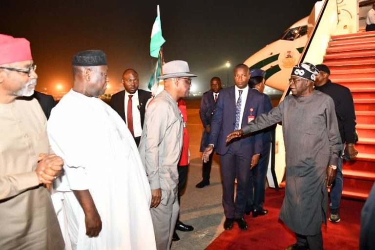 Tinubu Returns from Paris, Calls Emergency Meeting on Food Security