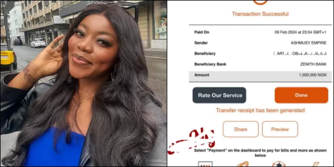 Influencer Ashmusy Faces Dilemma After Mistakenly Sending N1M Instead of N100K in Giveaway