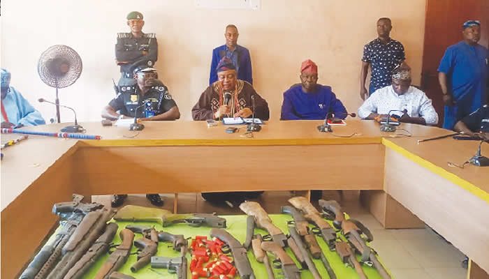 48 Repentant Cultists Surrender Weapons in Ogun State