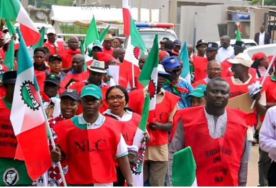 BREAKING: NLC Protests at LP Secretariat, Calls for Abure’s Removal