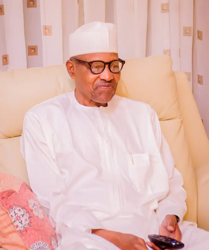 New Photo of Former President Buhari Sparks Online Buzz