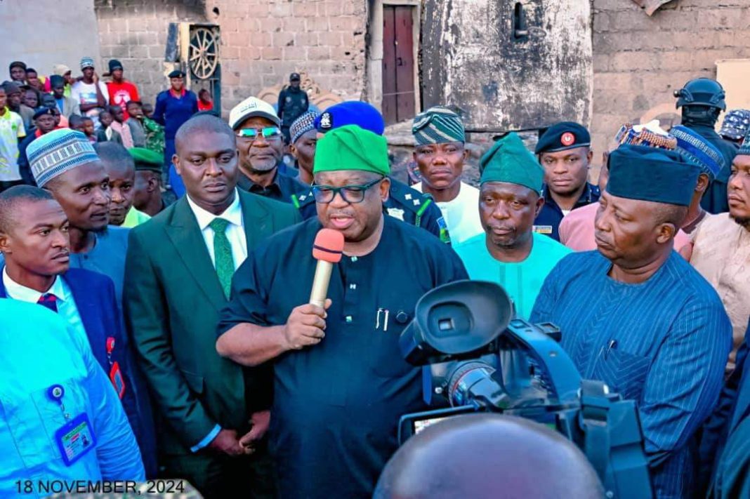 Gov. Mutfwang Visits Burnt Katako Market, Pledges to Remodel It