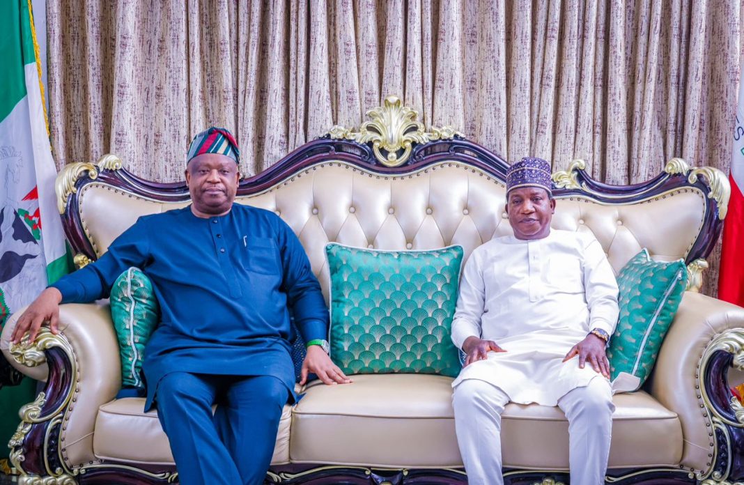 Senator Lalong Leads Plateau National Assembly Members in Meeting with Governor Mutfwang