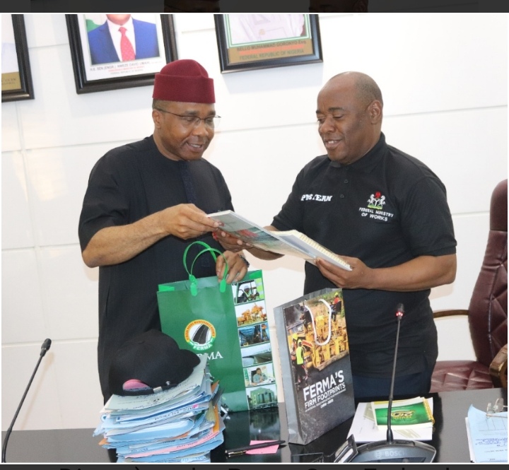 Perm Sec, Federal Ministry of Works, Engr. Adebiyi Olusesan Olufunso, Pledges Support to FERMA